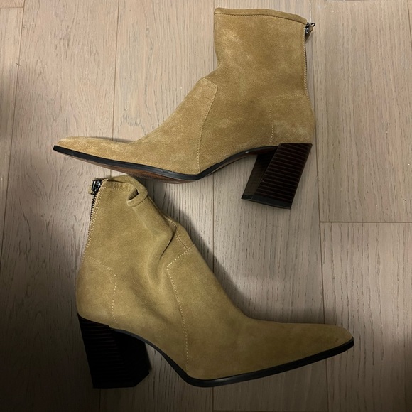 Zara suede pointy ankle boots size 39 - Picture 9 of 11